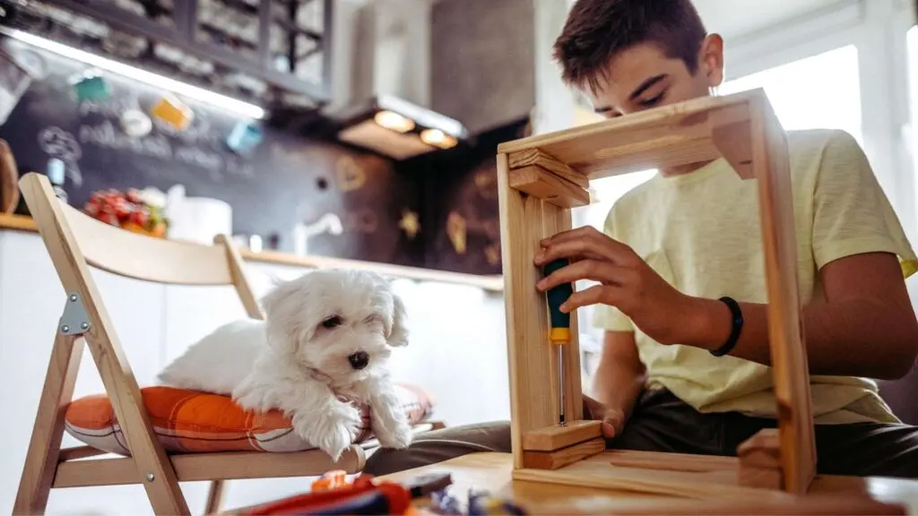 Teen practicing healthy coping and life skills at home as part of rehab aftercare.