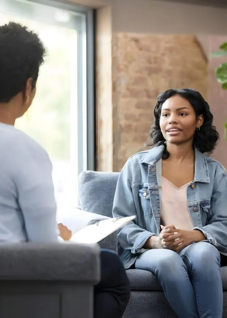 Adolescent participating in individual therapy session for codeine addiction recovery and mental health support Adolescent participating in individual therapy session for codeine addiction recovery and mental health support
